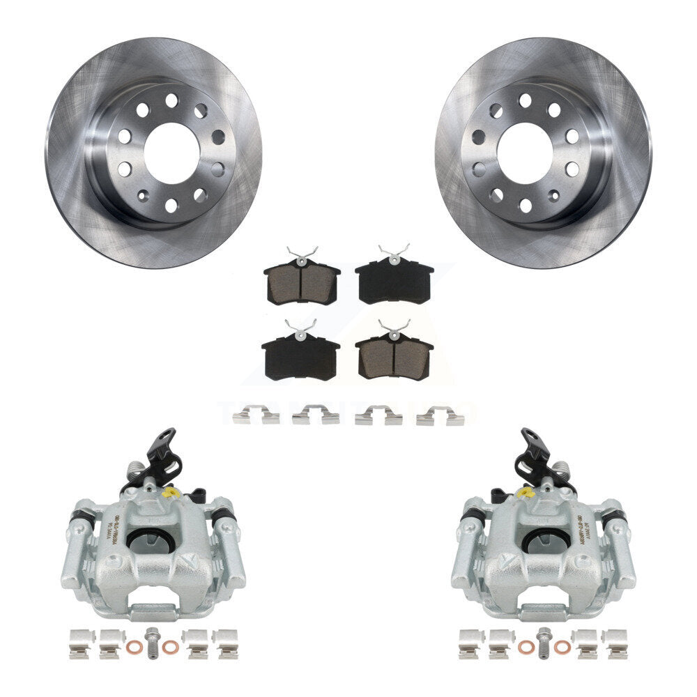 Kit de rotors d'étrier de frein à disque arrière et de plaquettes en céramique pour Volkswagen Beetle