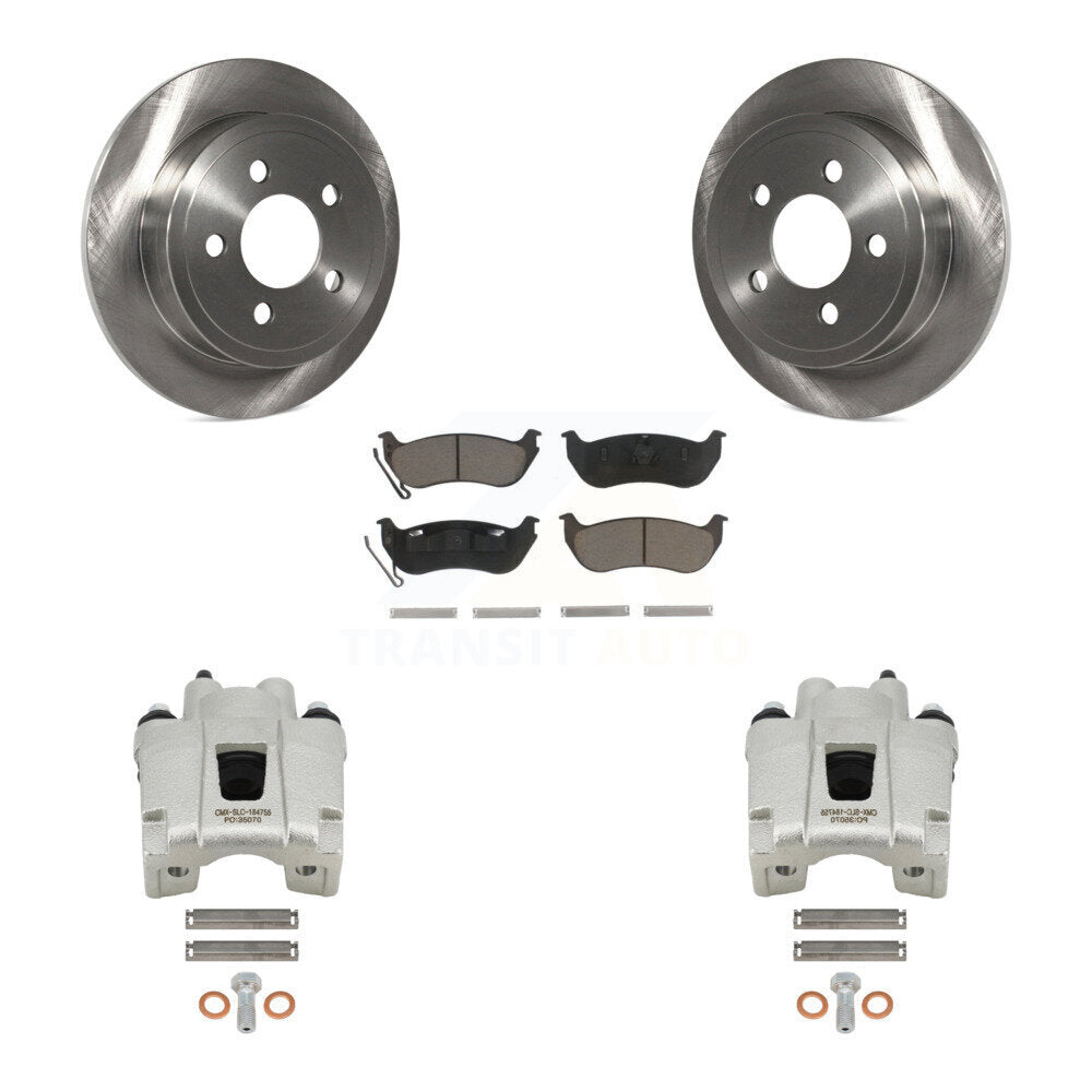 Kit de rotors d'étrier de frein à disque arrière et de plaquettes en céramique pour Jeep Liberty Wrangler T