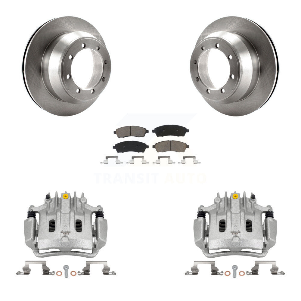 Kit de rotors d'étrier de frein à disque arrière et de plaquettes en céramique pour Ford F-350 Super Duty
