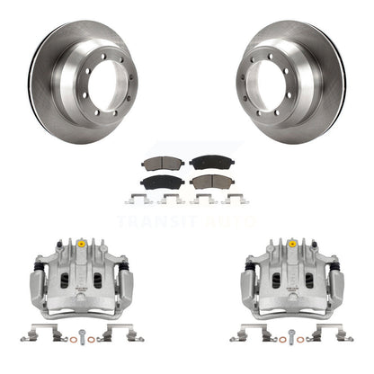 Kit de rotors d'étrier de frein à disque arrière et de plaquettes en céramique pour Ford F-350 Super Duty