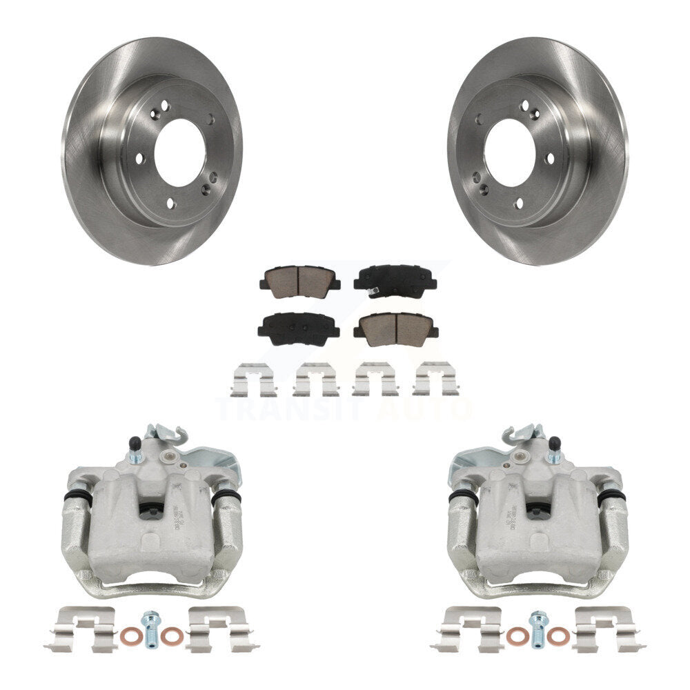 Kit de rotors d'étrier de frein à disque arrière et de plaquettes en céramique pour Kia Soul 2014-2016