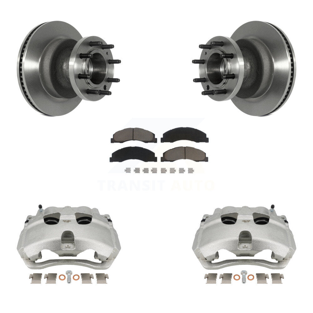 Kit de Rotor d'étrier de frein à disque avant et de plaquettes en céramique, pour Ford E-350 Super Duty E-45