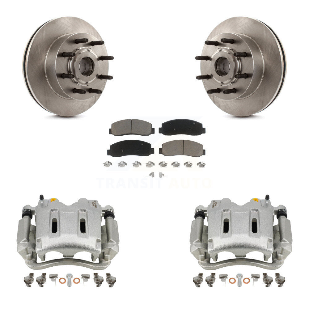 Rotors d'étrier de frein avant et Kit de plaquettes en céramique pour Ford F-350 Super Duty F-250 RW