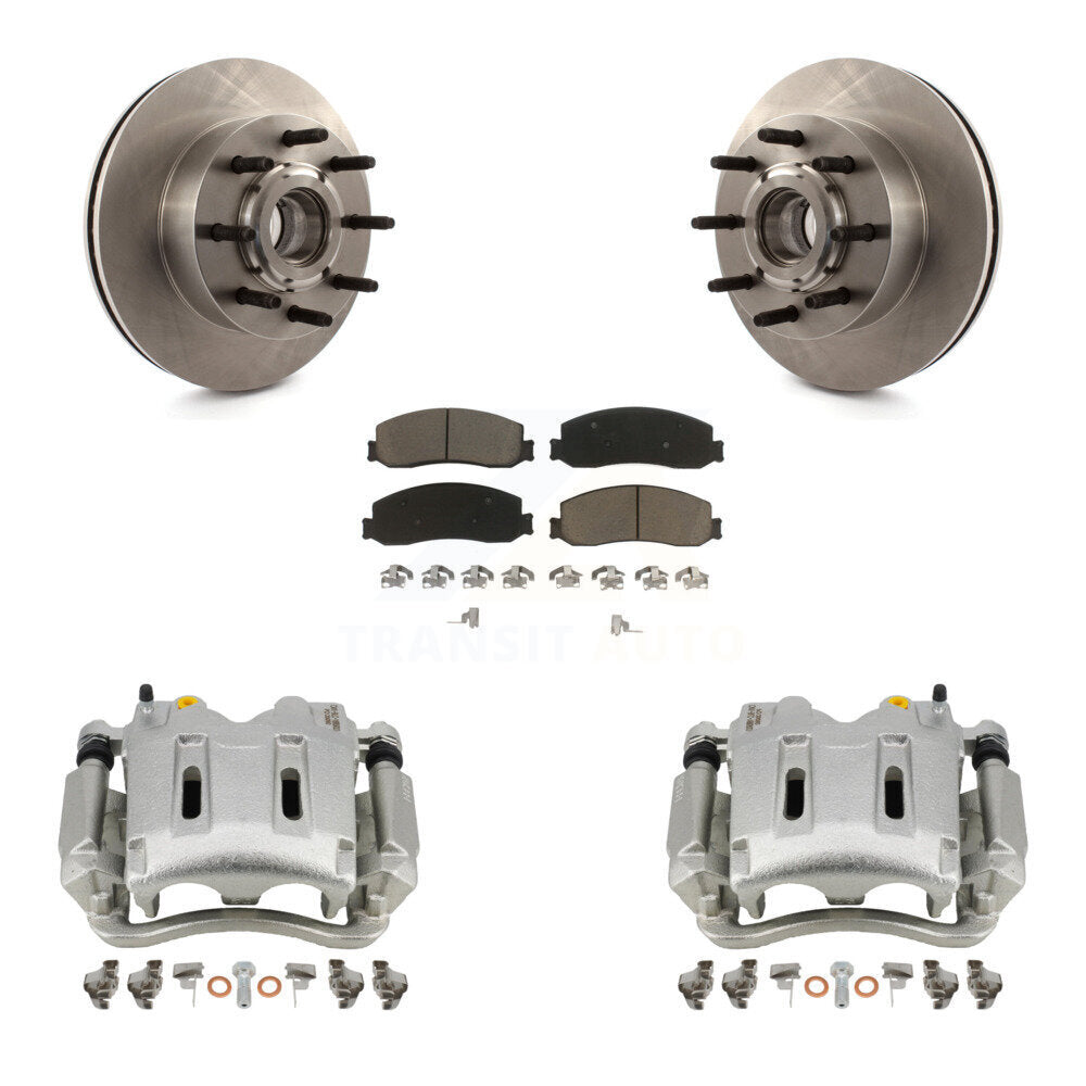 Rotors d'étrier de frein avant et Kit de plaquettes en céramique pour Ford F-350 Super Duty F-250 RW