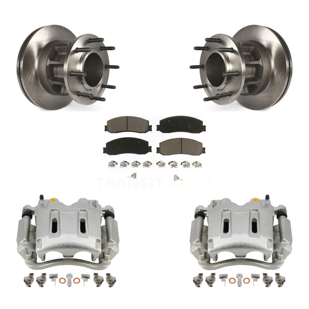 Rotors d'étrier de frein avant et Kit de plaquettes en céramique pour Ford F-250 Super Duty RW 11-12