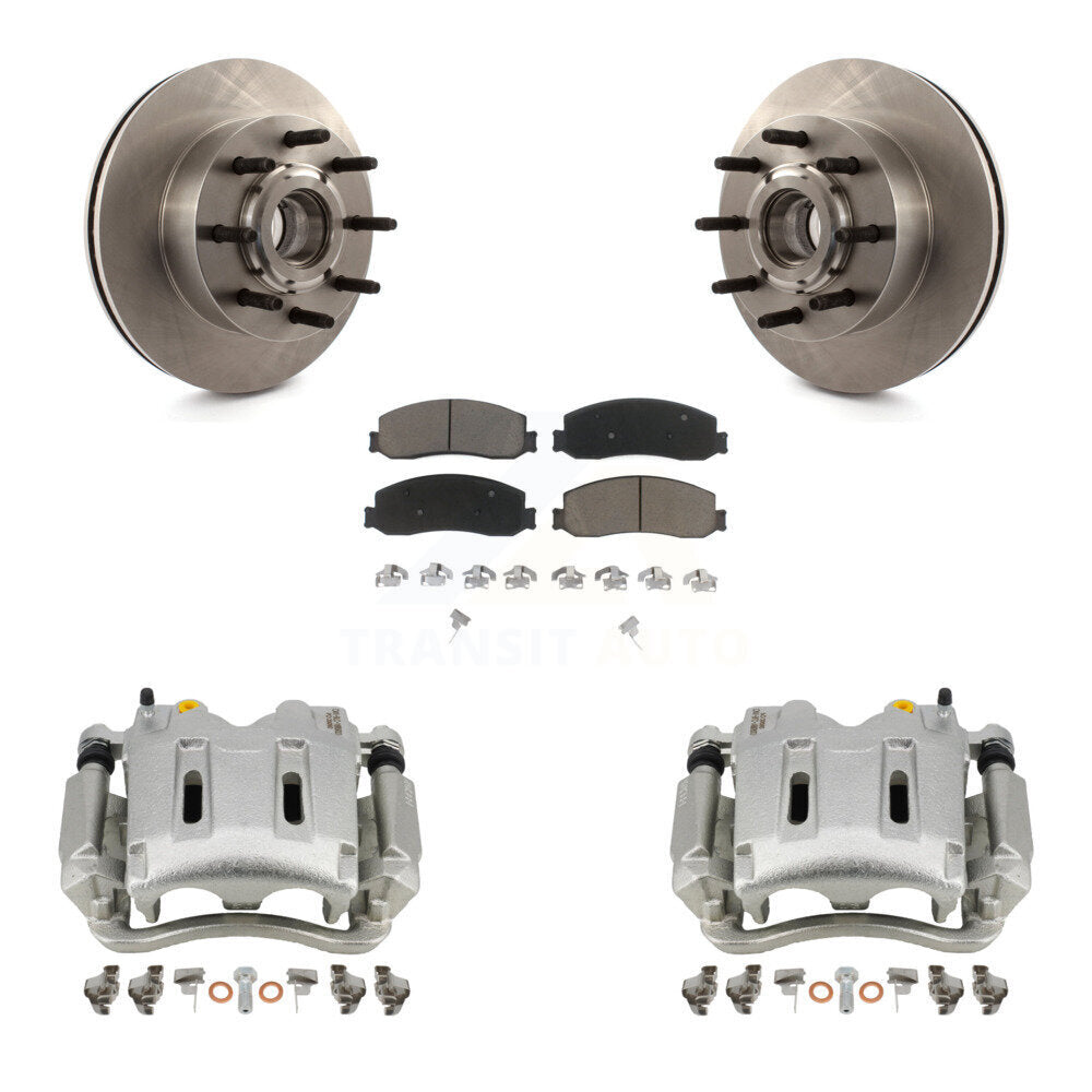 Rotors d'étrier de frein avant et Kit de plaquettes en céramique pour Ford F-250 Super Duty F-350 RW