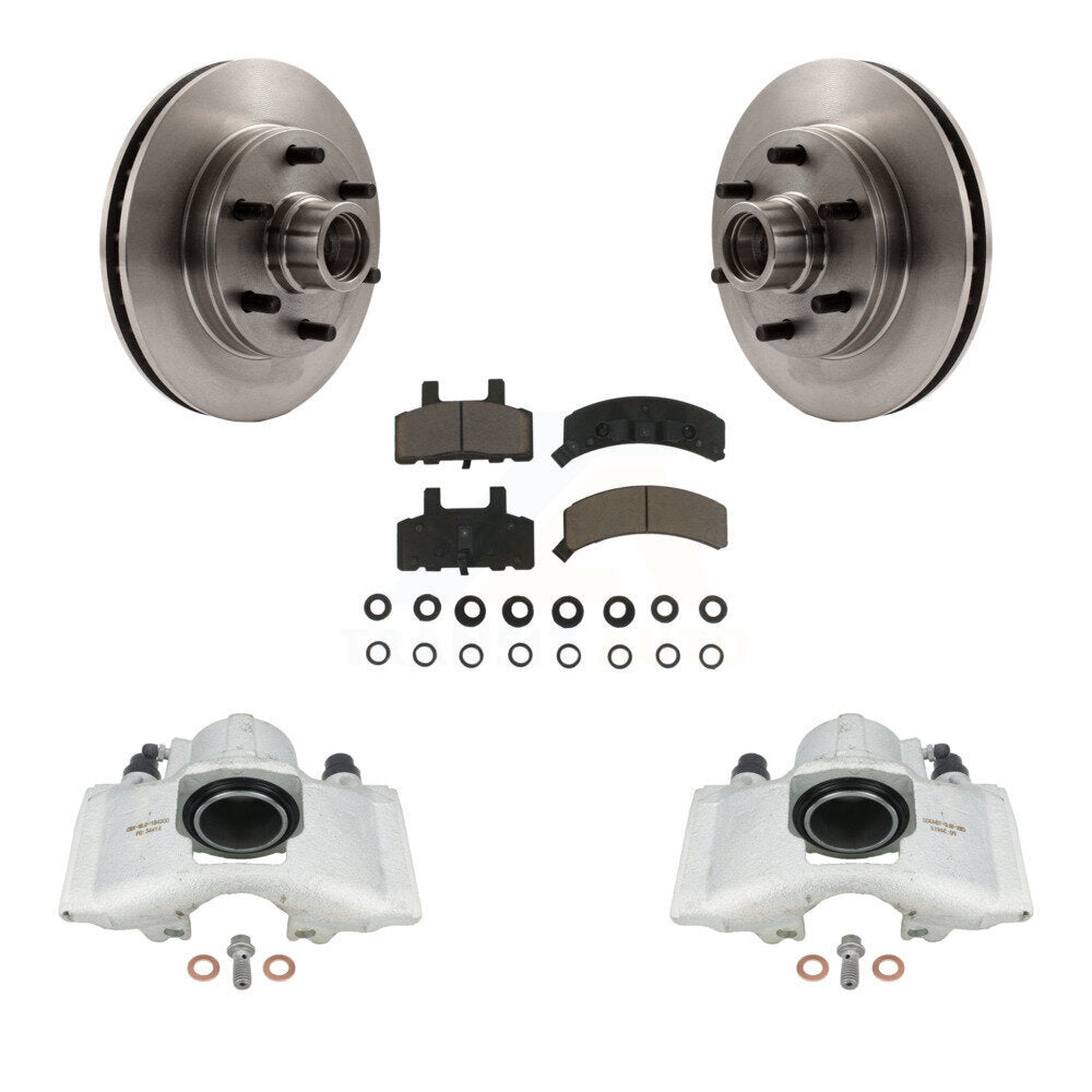 Rotor d'étrier de frein avant et Kit de plaquettes en céramique pour C2500 Chevrolet GMC Express 250
