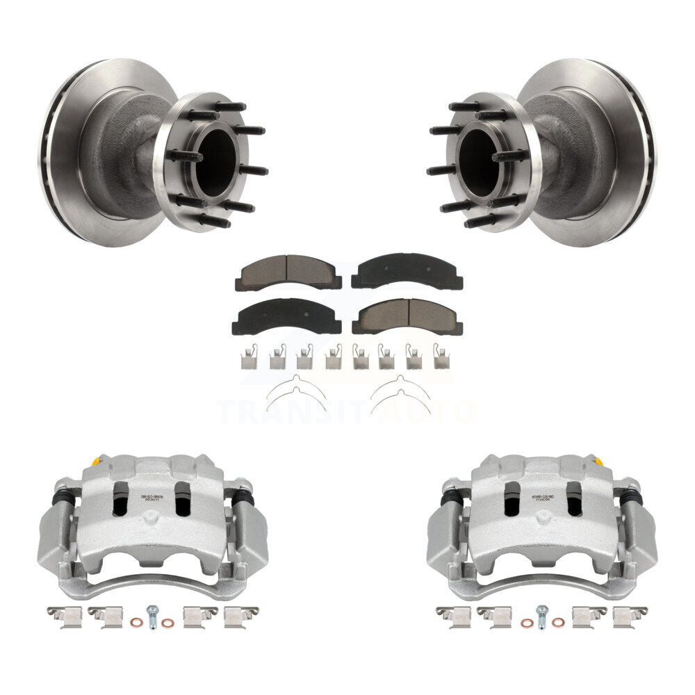 Kit de rotors d'étrier de frein à disque avant et de plaquettes en céramique pour Ford F-350 Super Duty
