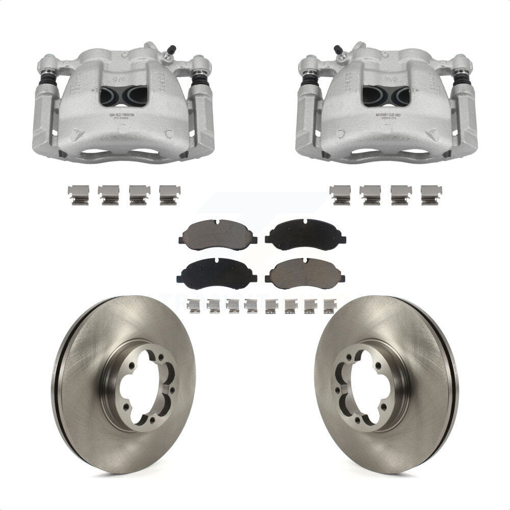 Kit de rotors d'étrier de frein à disque avant et de plaquettes en céramique pour Ford Transit-350 HD