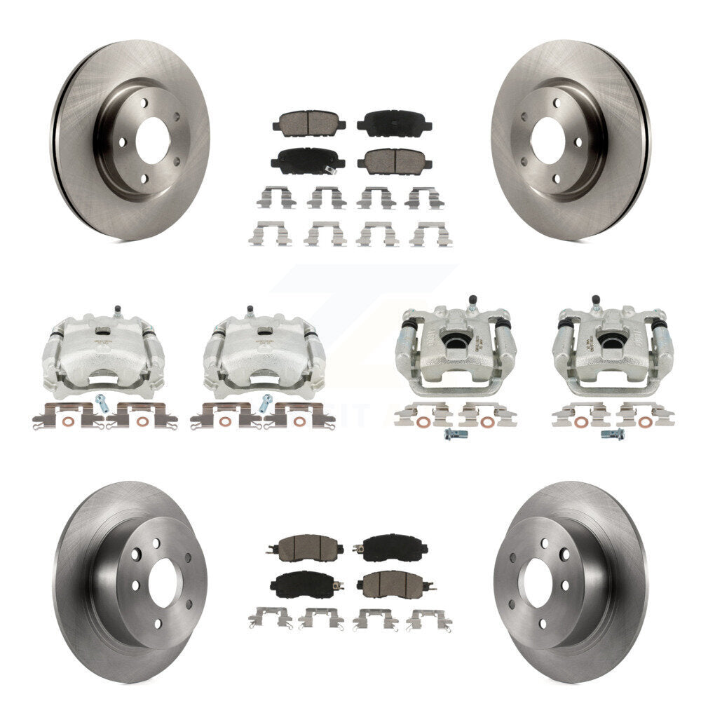 Kit de Rotor d'étrier de frein à disque avant et arrière et plaquettes en céramique (10 pièces) pour Nissan Altim