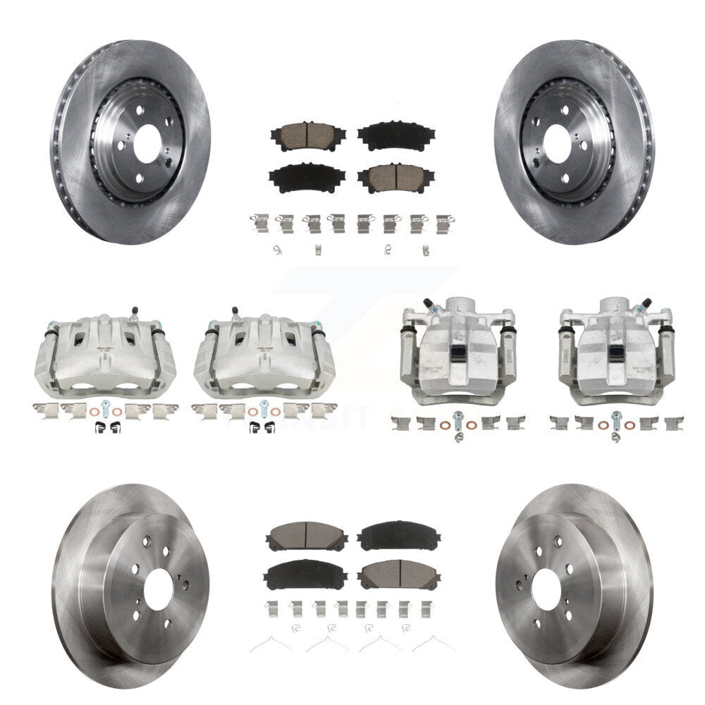 Rotors d'étrier de frein avant et arrière et Kit de plaquettes en céramique (10 pièces) pour Toyota Sienna Lexu