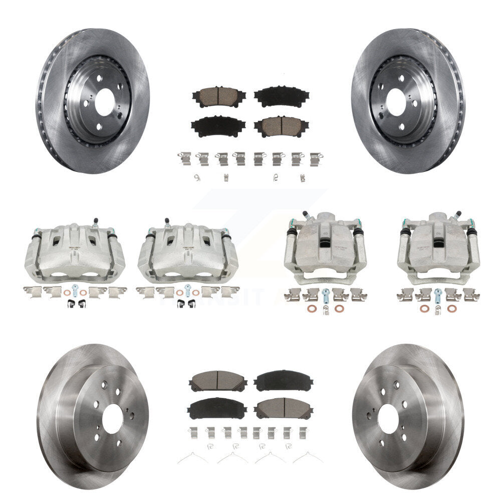 Rotors d'étrier de frein avant et arrière et Kit de plaquettes en céramique (10 pièces) pour Toyota Sienna Lexu