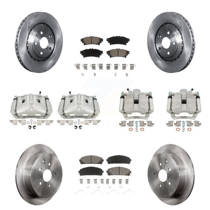Rotors d'étrier de frein avant et arrière et Kit de plaquettes en céramique (10 pièces) pour Toyota Sienna Lexu
