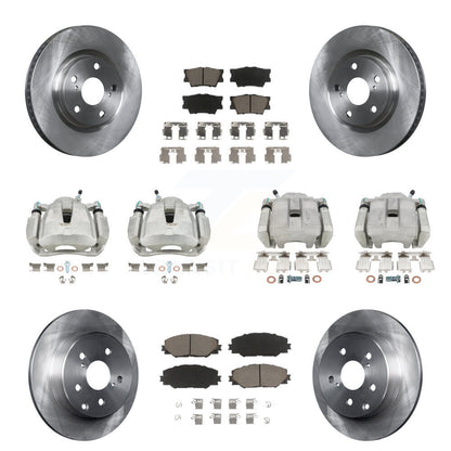 Kit de rotors d'étrier de frein à disque avant et arrière et plaquettes en céramique (10 pièces) pour Toyota RAV