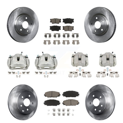 Kit de rotors d'étrier de frein à disque avant et arrière et plaquettes en céramique (10 pièces) pour Toyota RAV