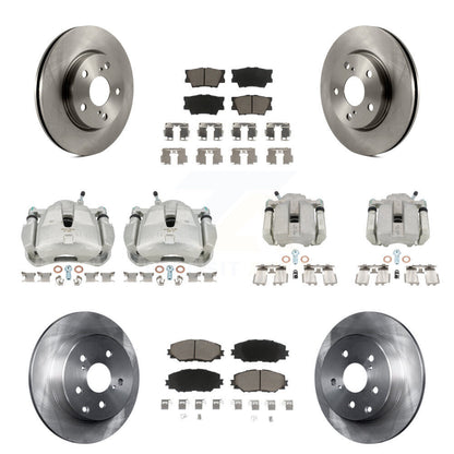 Kit de rotors d'étrier de frein à disque avant et arrière et plaquettes en céramique (10 pièces) pour Toyota RAV