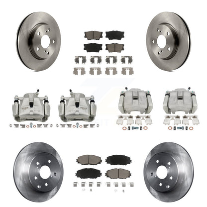 Kit de rotors d'étrier de frein à disque avant et arrière et plaquettes en céramique (10 pièces) pour Toyota RAV