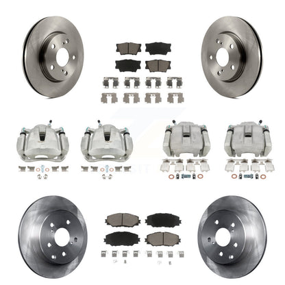 Rotors d'étrier de frein à disque avant et arrière et Kit de plaquettes en céramique (10 pièces) pour Toyota RAV4 L