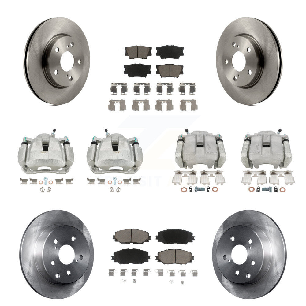 Kit de rotor d'étrier de frein avant et arrière et plaquettes en céramique (10 pièces) pour Toyota RAV4 L 14-15