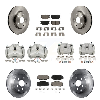 Kit de rotor d'étrier de frein avant et arrière et plaquettes en céramique (10 pièces) pour Toyota RAV4 L 14-15
