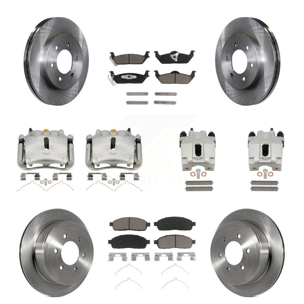 Kit de plaquettes en céramique pour Rotors d'étrier de frein avant et arrière (10 pièces) pour Ford F-150 Lincoln L
