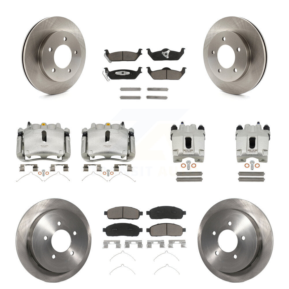 Kit de rotors d'étrier de frein avant et arrière et plaquettes en céramique (10 pièces) pour Ford F-150 4W 2004