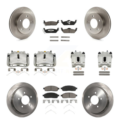 Kit de rotors d'étrier de frein avant et arrière et plaquettes en céramique (10 pièces) pour Ford F-150 4W 2004