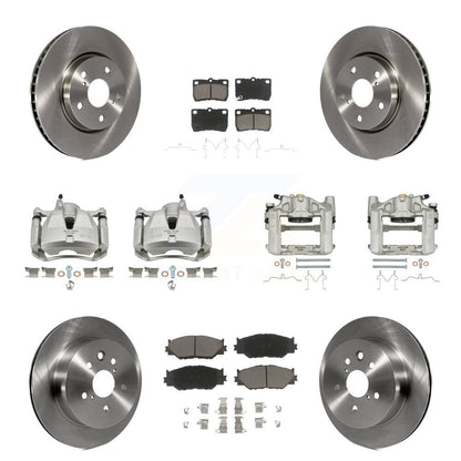 Kit de rotors d'étrier de frein avant et arrière et plaquettes en céramique (10 pièces) pour Lexus IS250 10-13