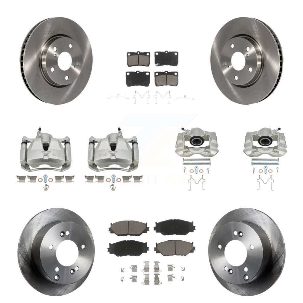 Kit de rotors d'étrier de frein à disque avant et arrière et plaquettes en céramique (10 pièces) pour Lexus IS25