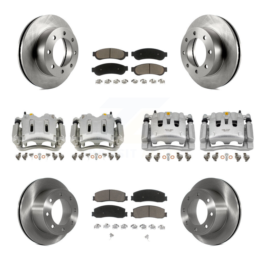 Kit de plaquettes en céramique pour Rotors d'étrier de frein avant et arrière (10 pièces) pour Ford F-250 Super Dut