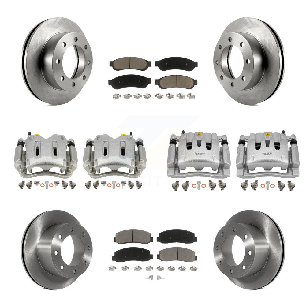 Kit de plaquettes en céramique pour Rotors d'étrier de frein avant et arrière (10 pièces) pour Ford F-250 Super Dut