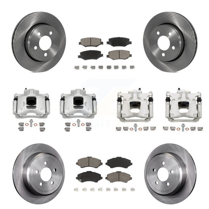 Kit de rotors d'étrier de frein à disque avant et arrière et plaquettes en céramique (10 pièces) pour Dodge Nitr