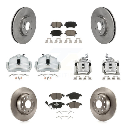 Kit de plaquettes en céramique pour rotors d'étrier de frein avant et arrière (10 pièces) pour 12 Volkswagen CC 2.0
