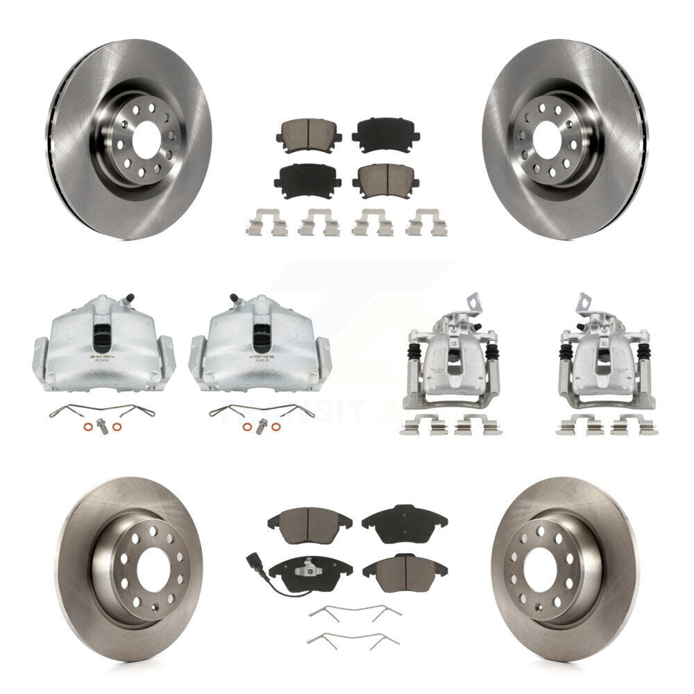 Kit de plaquettes en céramique pour rotors d'étrier de frein avant et arrière (10 pièces) pour 12 Volkswagen CC 2.0