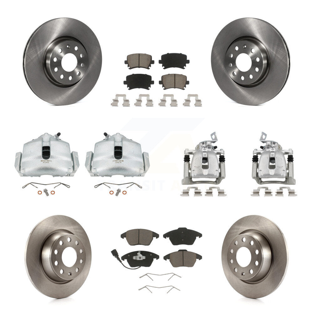 Kit de plaquettes en céramique pour rotors d'étrier de frein avant et arrière (10 pièces) pour 12 Volkswagen CC 2.0