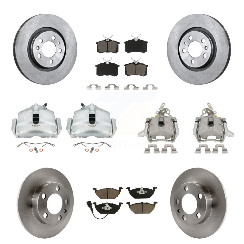 Kit de plaquettes en céramique pour Rotors d'étrier de frein avant et arrière (10 pièces) pour Volkswagen Jetta 2.0