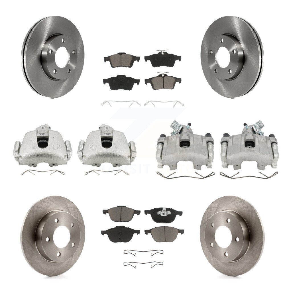Kit de Rotor d'étrier de frein à disque avant et arrière et plaquettes en céramique (10 pièces) pour Mazda 3 Spor