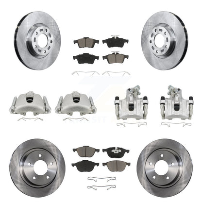 Kit de Rotor d'étrier de frein à disque avant et arrière et plaquettes en céramique (10 pièces) pour Mazda 3 Spor