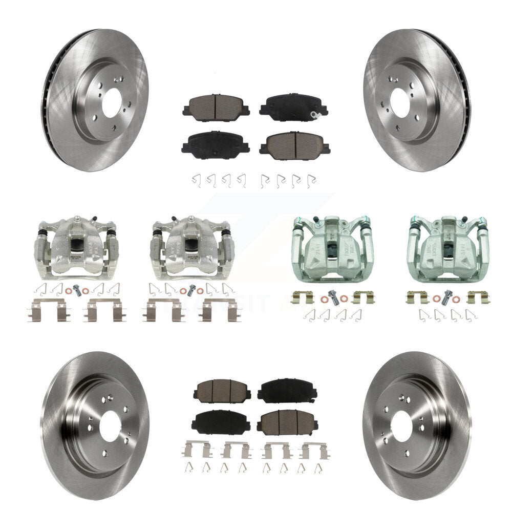 Kit de rotors d'étrier de frein à disque avant et arrière et plaquettes en céramique (10 pièces) pour Honda CR-V