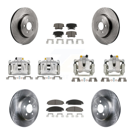 Rotors d'étrier de frein à disque avant et arrière et Kit de plaquettes en céramique (10 pièces) pour Chrysler 30