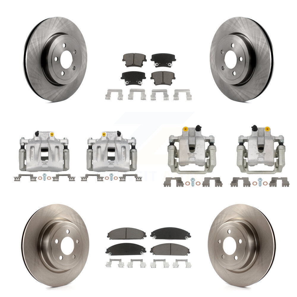 Kit de plaquettes en céramique pour Rotors d'étrier de frein avant et arrière (10 pièces) pour 11 Dodge Charger 3.6