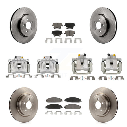 Kit de plaquettes en céramique pour Rotors d'étrier de frein avant et arrière (10 pièces) pour 11 Dodge Charger 3.6