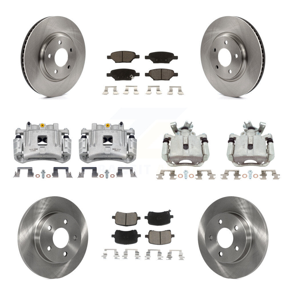 Kit de rotors d'étrier de frein à disque avant et arrière et plaquettes en céramique (10 pièces) pour Pontiac G6