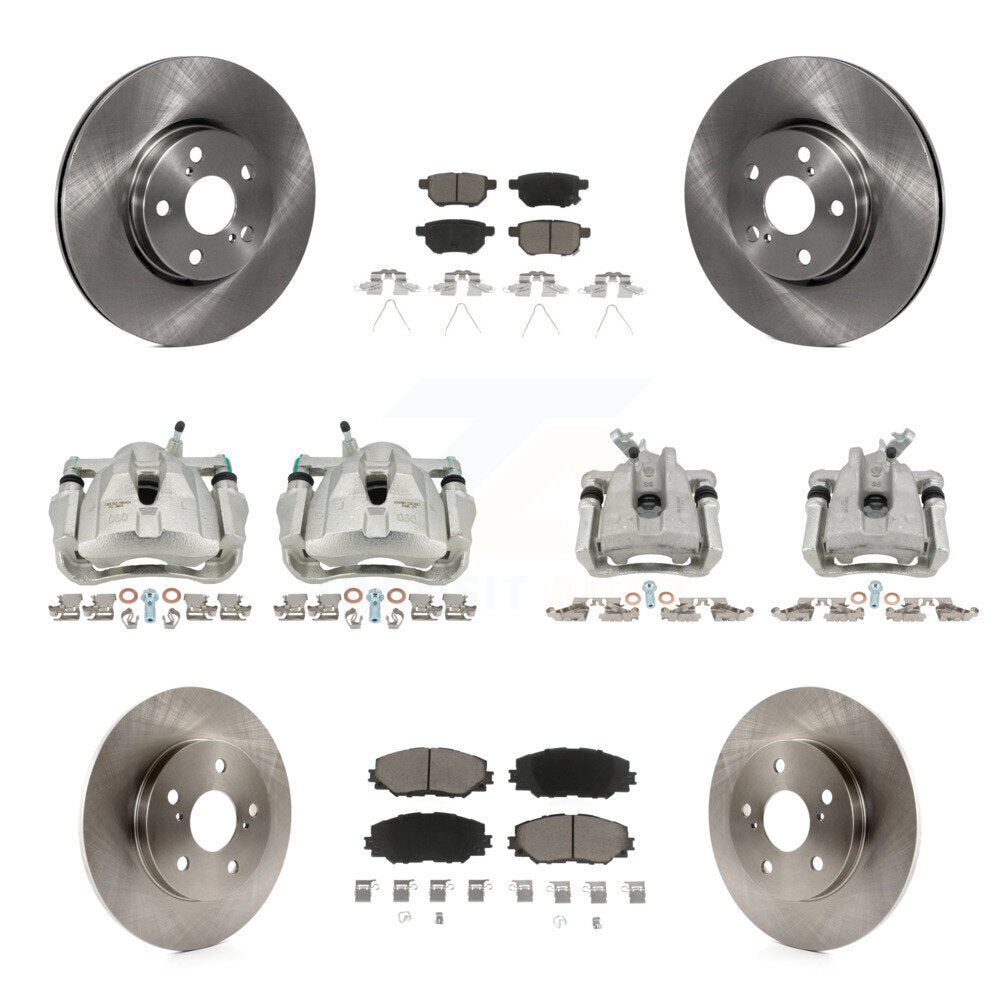 Kit de Rotor d'étrier de frein à disque avant et arrière et plaquettes en céramique (10 pièces) pour Toyota Matri