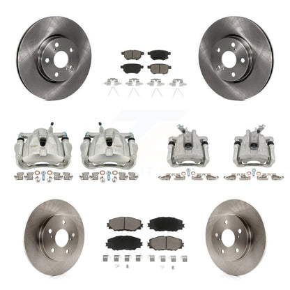 Kit de Rotor d'étrier de frein à disque avant et arrière et plaquettes en céramique (10 pièces) pour Toyota Matri