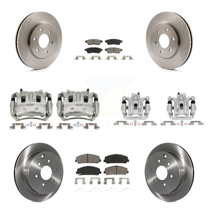 Rotors d'étrier de frein à disque avant et arrière et Kit de plaquettes en céramique (10 pièces) pour Suzuki Equato
