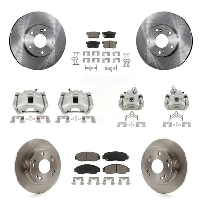 Rotors d'étrier de frein à disque avant et arrière et Kit de plaquettes en céramique (10 pièces) pour Honda Accor