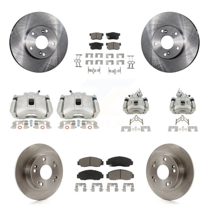 Rotors d'étrier de frein à disque avant et arrière et Kit de plaquettes en céramique (10 pièces) pour Honda Accor