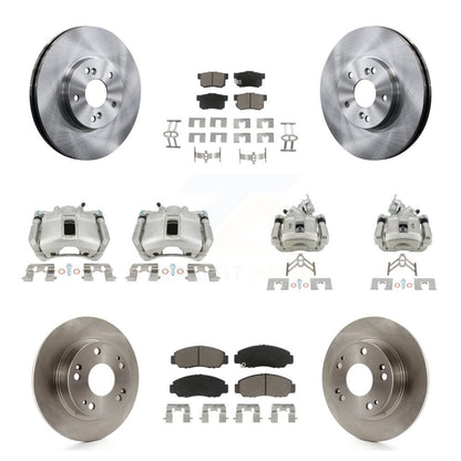 Rotors d'étrier de frein à disque avant et arrière et Kit de plaquettes en céramique (10 pièces) pour Honda Accor