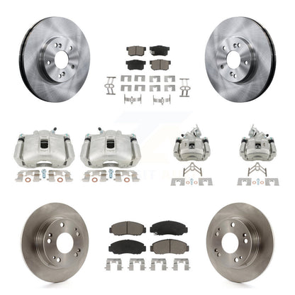Rotors d'étrier de frein à disque avant et arrière et Kit de plaquettes en céramique (10 pièces) pour Honda Accor